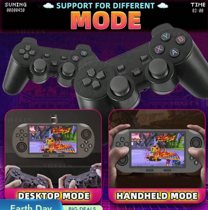 F3000 128G Retro Handheld Game Console 4.5inch IPS Screen 854*480 Portable